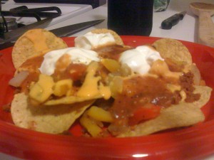 Chorizo nachos